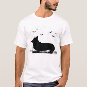 T-shirt Pembroke Welsh Corgi Chien ? Halloween Lune Silhou