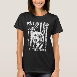 T-shirt Pembroke Welsh Corgi Chien Patriote Jusqu'au Bout