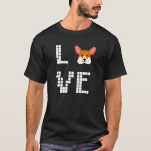 T-shirt Pembroke Welsh Corgi  Chien  Pixel Art