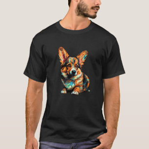 T-shirt Pembroke Welsh Corgi chiot Pop Art