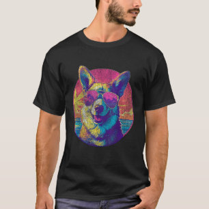 T-shirt Pembroke Welsh Corgi drôle de style rétro 80s