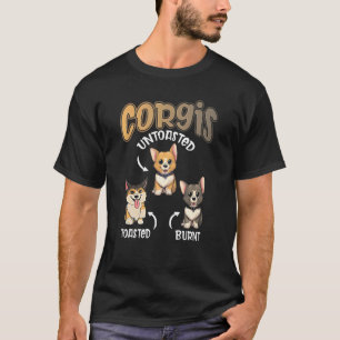 T-shirt Pembroke Welsh Corgi Non Grillé Grillé Brûlé Chien