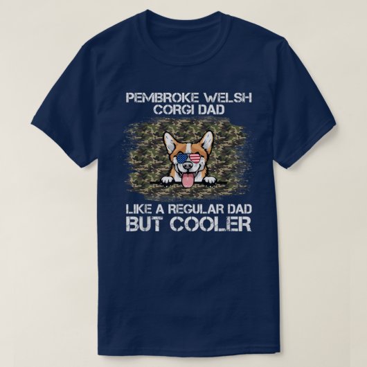 T-shirt Pembroke Welsh Corgi Papa Comme Un Papa Régulier M (Design devant)