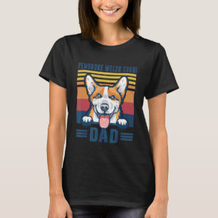 T-shirt Pembroke Welsh Corgi Papa Père Rétro Pembr