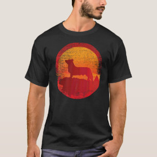 T-shirt Pembroke Welsh Corgi Retro Sunset