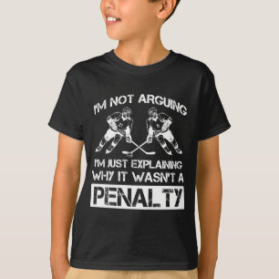 T-shirt Pénalité sportive du joueur avancé de hockey su