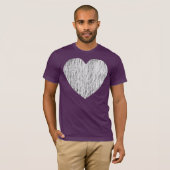 T-shirt Pencé dans - Blanc sur noir (Devant entier)