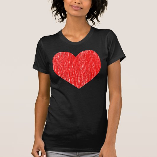 T-shirt Pencé dans - Rouge (Devant)