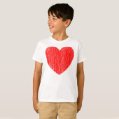 T-shirt Pencé dans - Rouge (Devant entier)