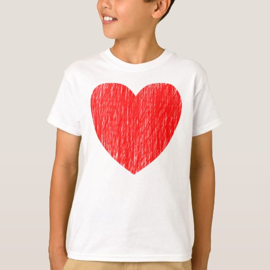 T-shirt Pencé dans - Rouge (Devant)