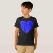 T-shirt Pencé en - Bleu (Devant entier)