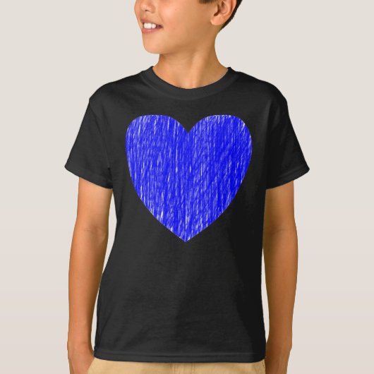 T-shirt Pencé en - Bleu (Devant)