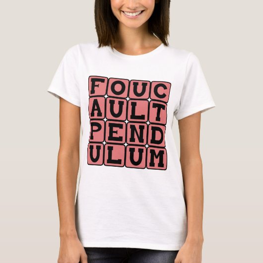 T-shirt Pendule de Foucault, Rotation de la Terre (Devant)