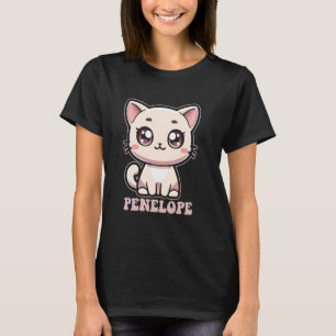 T-shirt Penelope Conception de chaton mignon pour filles n