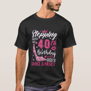 T-shirt Pénétrer Dans Mon 40E Anniversaire Avec Dieux Grac