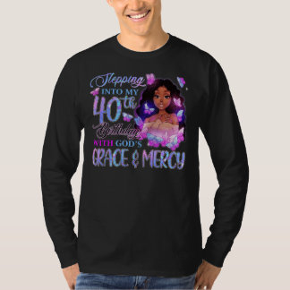 T-shirt Pénétrer dans mon 40e avec la grâce de Dieu Melan