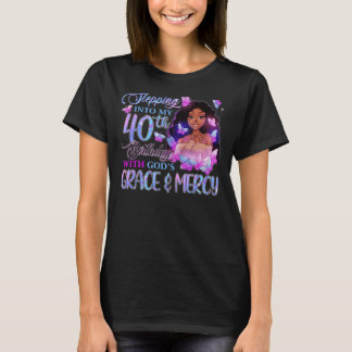 T-shirt Pénétrer dans mon 40e avec la grâce de Dieu Melan