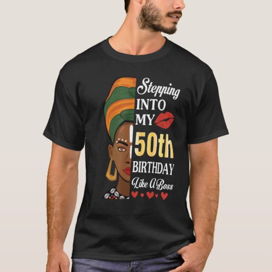 T-shirt Pénétrer Dans Mon 50e Anniversaire Comme Un Patron (Devant)