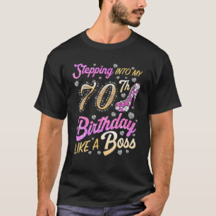 T-shirt Pénétrer Dans Mon 70E Anniversaire Comme Un Patron