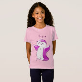 T-Shirt Pengu Happy Penguin(rose vif) (Devant entier)
