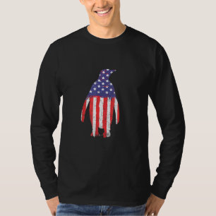 T-shirt Penguin 4 juillet American Flag Animal Pride nov