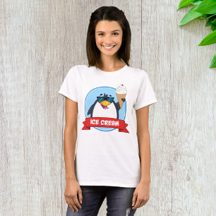 T-shirt Penguin à crème glacée portant des lunettes de sol