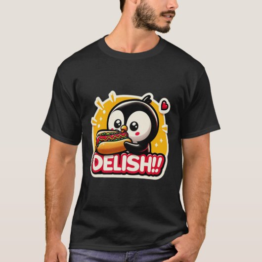 T-SHIRT PENGUIN ADORE CHAUD CHIEN 9 (Devant)