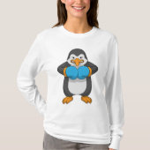 T-shirt Penguin at Boxing with Boxing Gloves (Devant)
