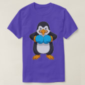 T-shirt Penguin at Boxing with Boxing Gloves (Design devant)