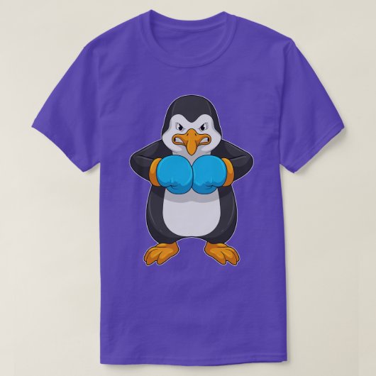 T-shirt Penguin at Boxing with Boxing Gloves (Design devant)