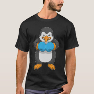 T-shirt Penguin at Boxing with Boxing Gloves