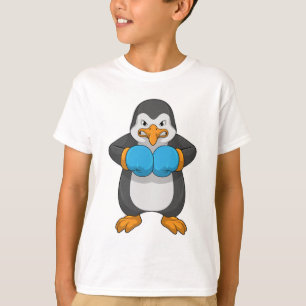 T-shirt Penguin at Boxing with Boxing Gloves