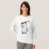 T-shirt Penguin at Hockey with Hockey stick (Devant entier)