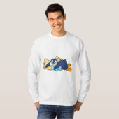T-shirt Penguin au coucher avec Coussin (Devant entier)