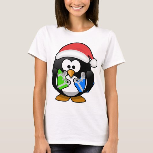 T-shirt Penguin avec cadeaux (Devant)