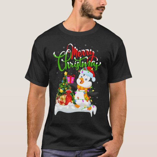 T-shirt Penguin Bird   Xmas Decorations Santa Penguin Chri (Devant)