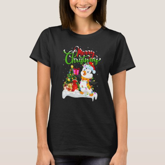 T-shirt Penguin Bird  Xmas Decorations Santa Penguin Chris (Devant)
