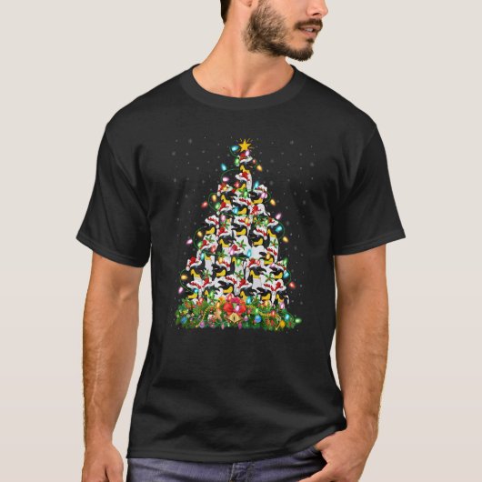 T-shirt Penguin Bird  Xmas Lights Santa Penguin Christmas  (Devant)