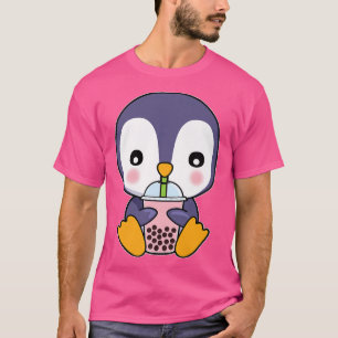 T-shirt Penguin Boba Bubble Milk Tea Kawaii Cute Animal Lo