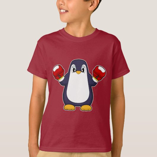 T-shirt Penguin Boxer Boxing gloves Boxing (Devant)