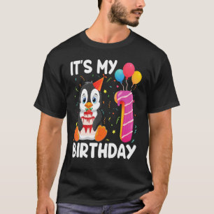 T-shirt Penguin C'Est Mon 1Er Anniversaire 1 Anniversaire