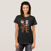 T-shirt Penguin Christmas Lights Led  Santa Hat Christmas (Devant entier)