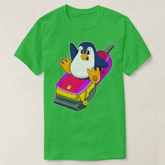 T-shirt Penguin comme coiffeur avec Razor (Design devant)