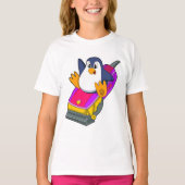 T-shirt Penguin comme coiffeur avec Razor (Devant)