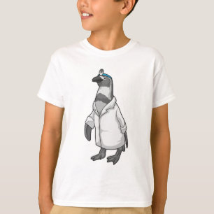 T-shirt Penguin comme docteur avec le manteau du docteur