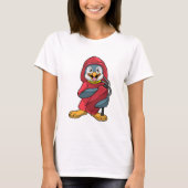T-shirt Penguin comme pompier avec Extinguisher (Devant)