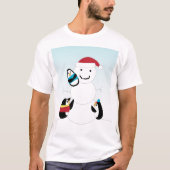 T-shirt Penguin Construire un hiver neige (Devant)