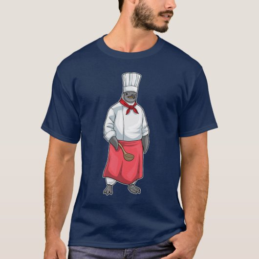 T-shirt Penguin Cook Chef hat Cooking (Devant)