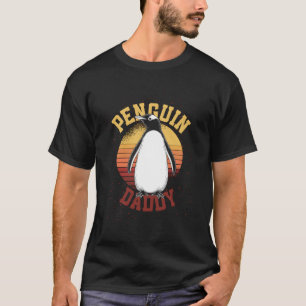 T-shirt Penguin Daddy Retro Penguin Pour Noël