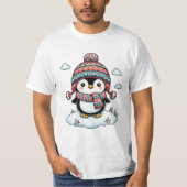 T-shirt Penguin de Noël | Père Noël Penguin (Devant)